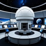 Automated Observatory Network**

"Futuristic automated observatory network on a mountain top, telescopes pointing at the night sky, advanced sensors, image processing systems, fully clothed researchers monitoring screens in a control room, appropriate attire, safe for work, perfect anatomy, correct proportions, professional photography, high quality, professional, family-friendly."

**